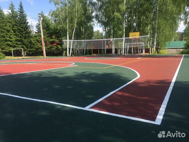 Волейбольная площадка из резиновой крошки