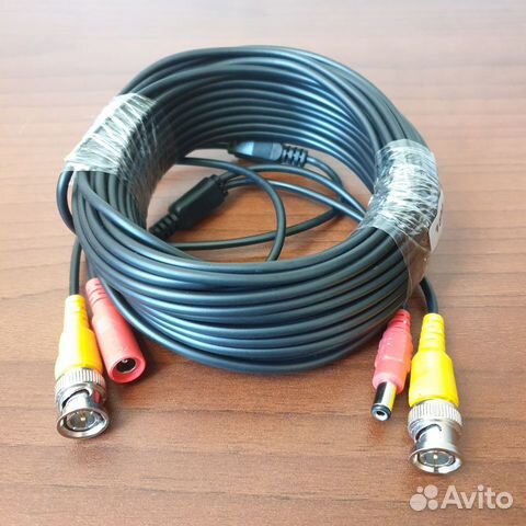 Кабель для видеонаблюдения BNC+DC 5-10-15-20-30 м