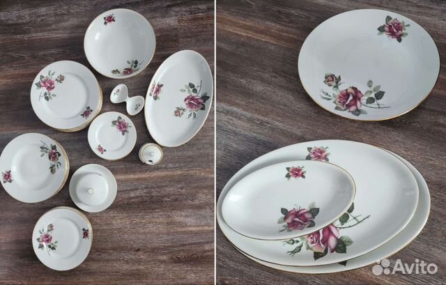 Столовый сервиз чехословакия Богемия Bohemia Розы