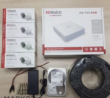 Комплект видеонаблюдения 4 камеры