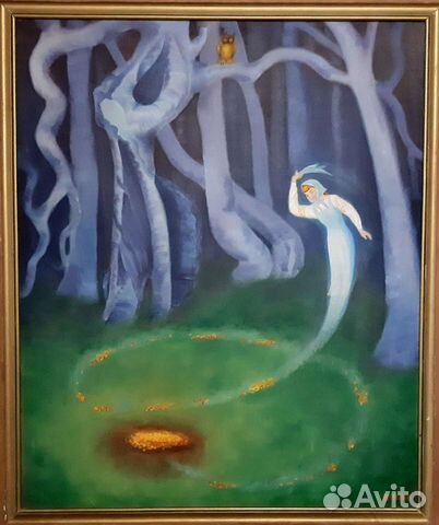 Картина маслом на холсте старинная