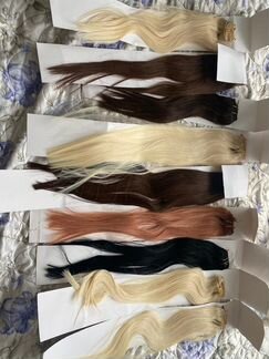 Натуральные волосы на заколках