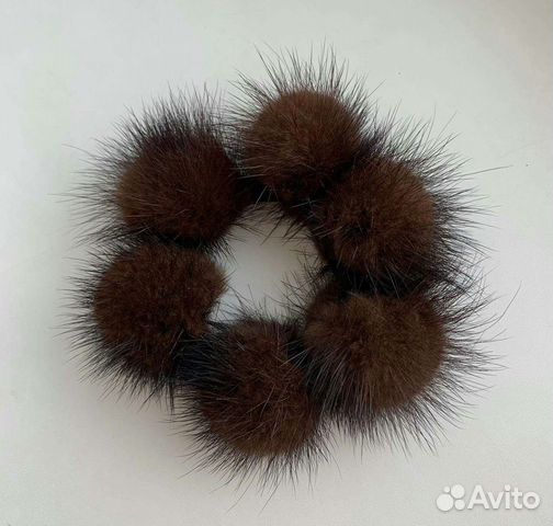 Резинка для волос из меха норки