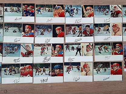 Набор открыток Сборная СССР по хоккею 1971
