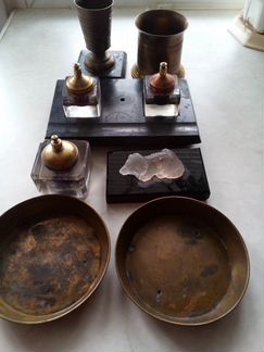 Чернильный письменный прибор антикварный 19 век