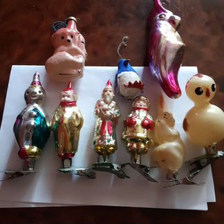 Елочные игрушки СССР на прищепке