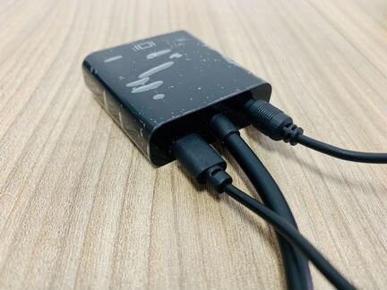 Кабель-адаптер hdmi-VGA для PS4 + Звук + микроюсб