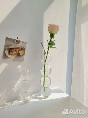 Ваза колба стеклянная