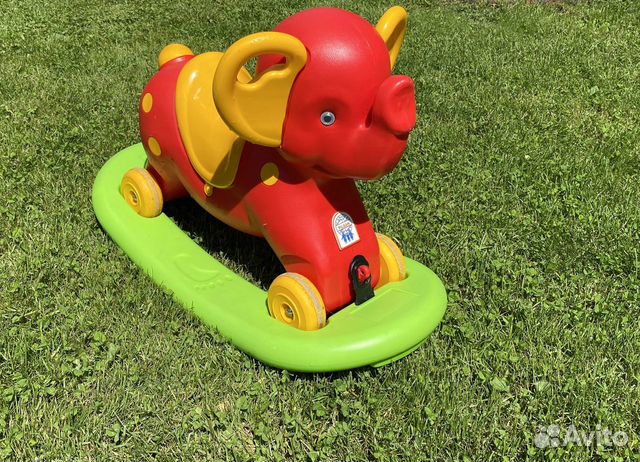 Детская качалка-каталка Pilsan Слон Red/Красный