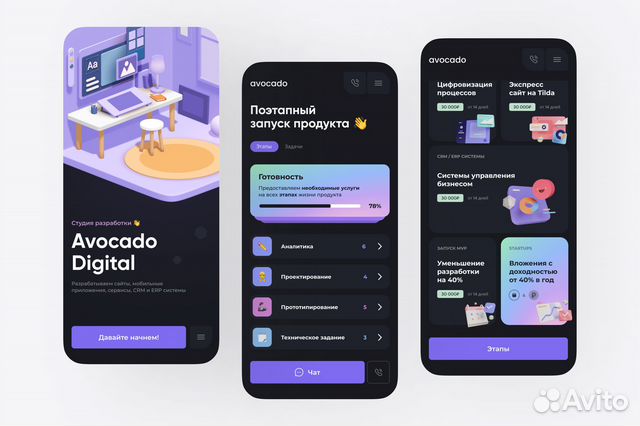 Разработка сайтов и мобильных приложений