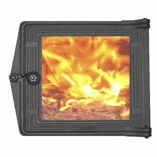 Чугунная дверка со стеклом