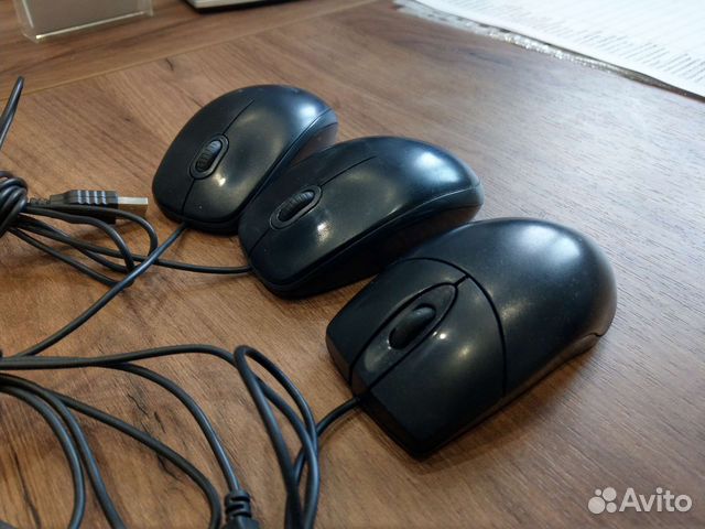 Компьютерная мышь черная бу USB Oklick