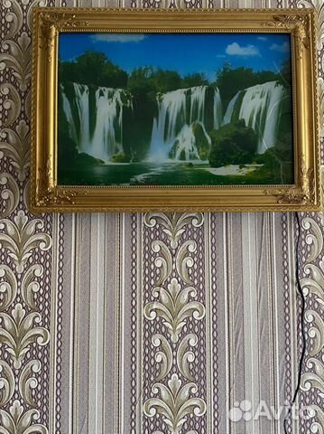 Картина водопад с подсветкой и звуком