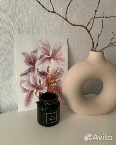 Картина акварель цветы