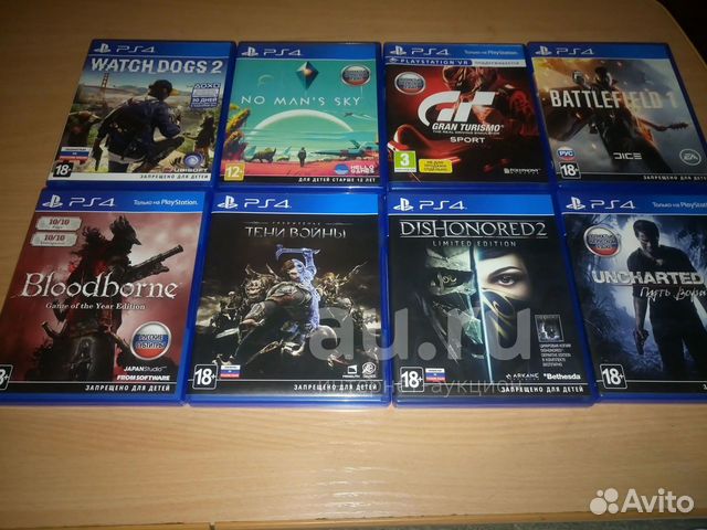 Диски на ps4 (новые) Читать описание