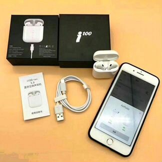 Наушники Аерподс Блютус аналог с анимацией