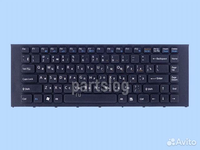 Клавиатура для Sony VPC-EA черная с рамкой