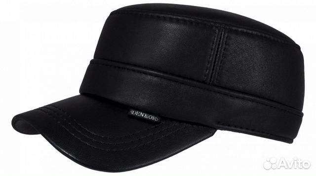 Кепка, модель конфедератка натуральная кожа