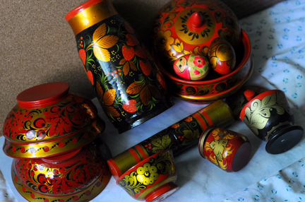 Посуда хохлома времен СССР