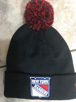 Шапка вязаная NHL New York Rangers новая.Черная