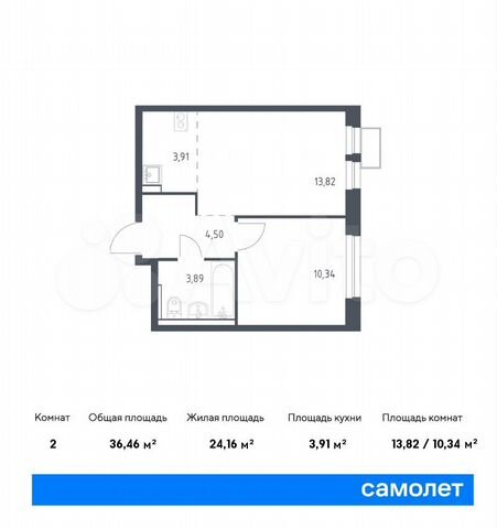 2-к. квартира, 36,5 м², 17/17 эт.