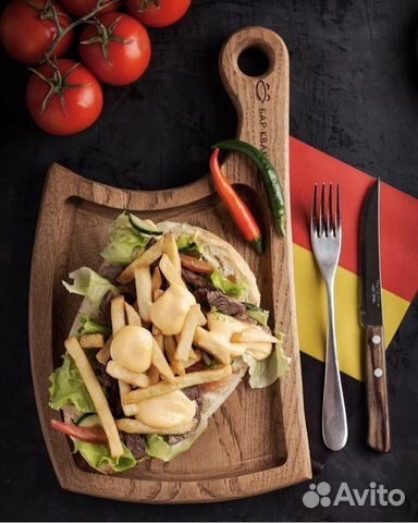 Доска из дуба для подачи стейков