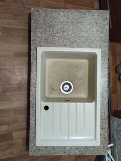 Раковина искусственный камень и столешница