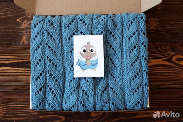 Вязаный детский плед