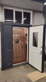 Дверь входная металлическая двустворчатая
