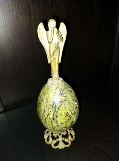 Яйцо пасхальное малахит латунь (СССР)