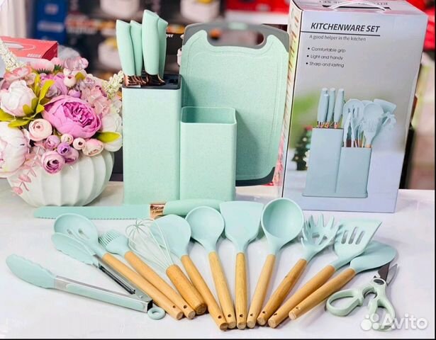 Новый набор кухонных принадлежностей,19 предметов