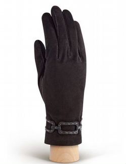 Перчатки велюровые eleganzza 2228w black р.7