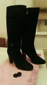 Зимние замшевые сапоги