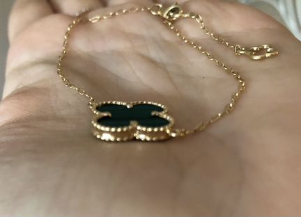 Золотой браслет Van Cleef & Arpels золото с малахи