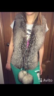 Жилетка чернобурка