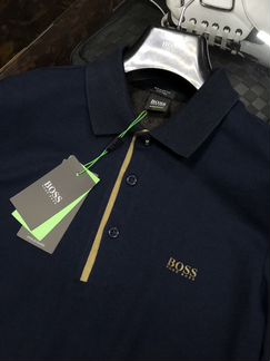 Hugo Boss Green поло с логотипом синий