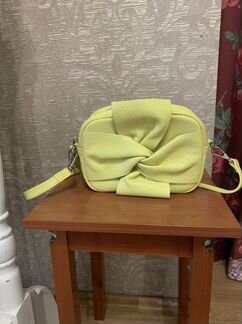 Сумка кожаная, Италия, лимонный цвет