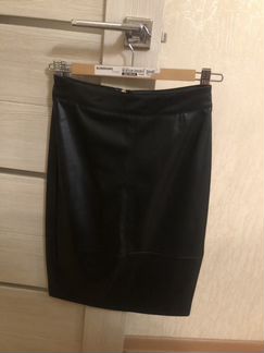 Юбка кожаная