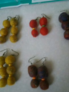 Серьги из войлока
