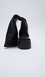 Zara кожаные ботфорты новые