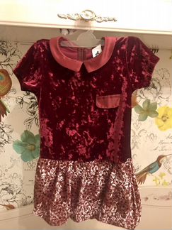 Бархатное осеннее платье 110 брендовое