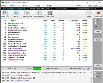 WDC WD5000aakx 500gb (гб). Тест на фото