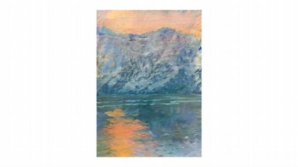 Картина. Море. Горы. Закат. Черногория. Пейзаж