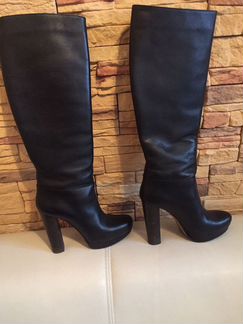 Сапоги Marni чёрные кожаные