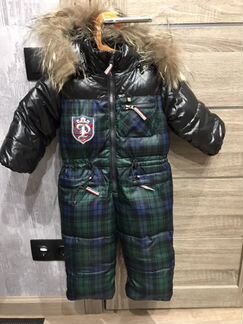 Зимний комбинезон pulka 80 размер+зимняя шапка