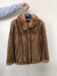 Шуба норковая. Автоледи. Редкий золотистый окрас