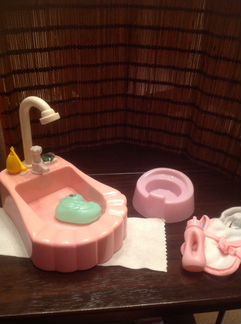 Пупсик 11см + Ванна/новый игровой набор