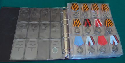 Листы в альбом, для коллекции медалей