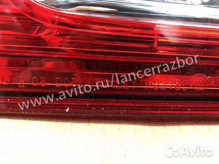 Фонарь левый внутренний асх asx в крышку багажника