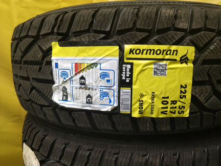 225 55 17 зимние шины, новые липучка Kormoran